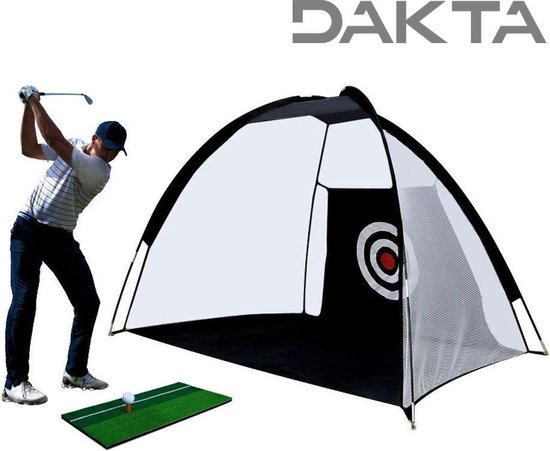 Dakta® Golfnet - Opbergtas inbegrepen - Golf chipping net - Golf accessoires - Slijtvast materiaal - 200x120x135 cm van Dakta