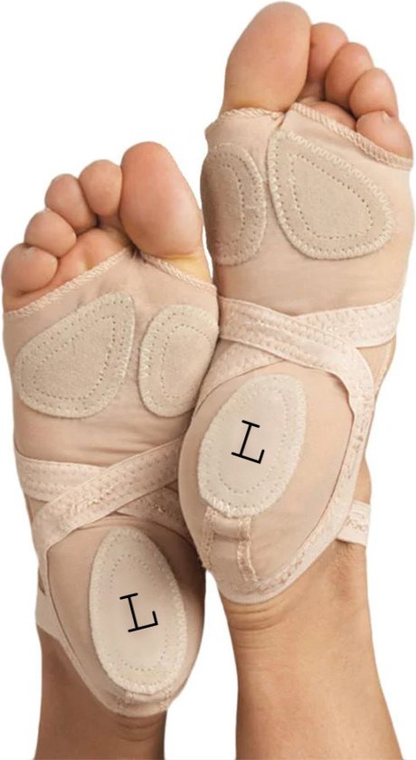 Dancer Dancewear® Voetjes “Full Body” | Footundeez | voetbeschermer | Beige | Maat L | Schoenmaten 40/41/42/43 van Dancer Dancewear