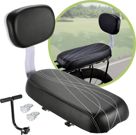 Dayshake Fietsstoeltje Achterzitje - Met Rugleuning, Armsteun en Voetsteuntjes - Fietszitje Achter - Bagagedrager Kussen van Dayshake