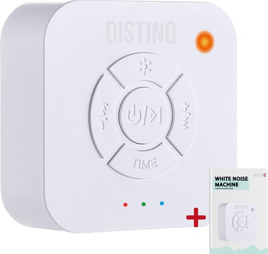 DistinQ White Noise – White Noise Machine – White Noise Baby – Witte Ruis – Draadloos en Oplaadbaar Muziekdoosje van DistinQ