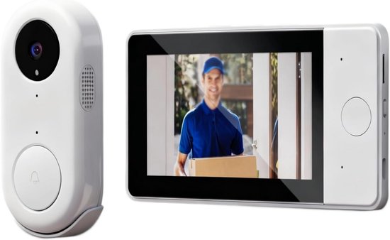 Draadloze Video Deurbel met 4,3 Inch Scherm en 150M Bereik van Merkloos
