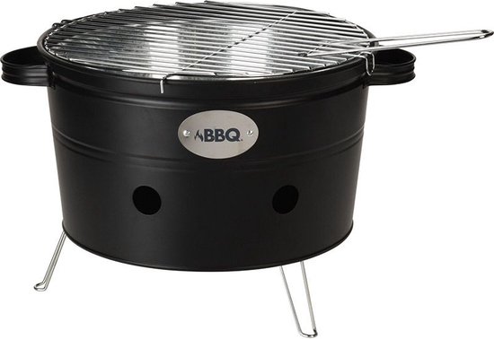 Draagbare Barbecue – Park Strand Balkon – Hoogte 200 Centimeter – Matzwart – 2 Handvaten van Kynast