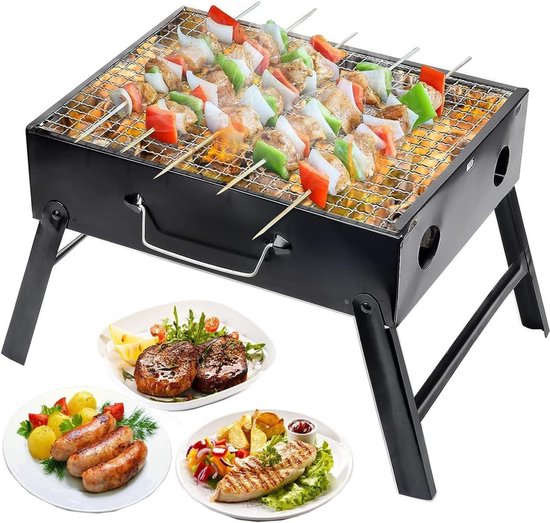 Draagbare Houtskool BBQ Grill - Outdoor Koken Camping Picknick Grill - Geschikt voor Barbecue van Merkloos