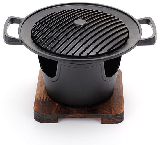 Draagbare houtskoolgrill – Anti-aanbak, gemakkelijk schoon te maken, perfect voor buiten, picknicks en kamperen