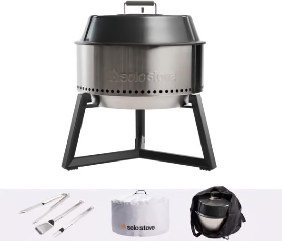 Draagbare Houtskoolgrill, Incl. Standaard, Grill Shelter, Grill Draagkoffer, Grill Tools, Grill Pack (4 lbs), Starters (4ct), Gemaakt van 304 Roestvrij Staal Soudgewalst Staal van KUDU Grills