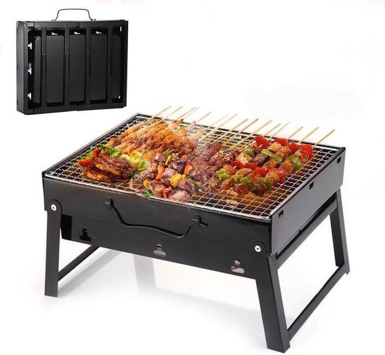 Draagbare klapgrill voor outdoor tuinfeest - afneembare barbecue campinggrill - picknickgrill voor barbecue roker - picknick tuin terras camping reizen van Merkloos