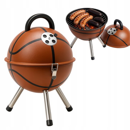 Draagbare Kolengrill "Basketbal" 36x48cm - Camping & Balkon van Merkloos