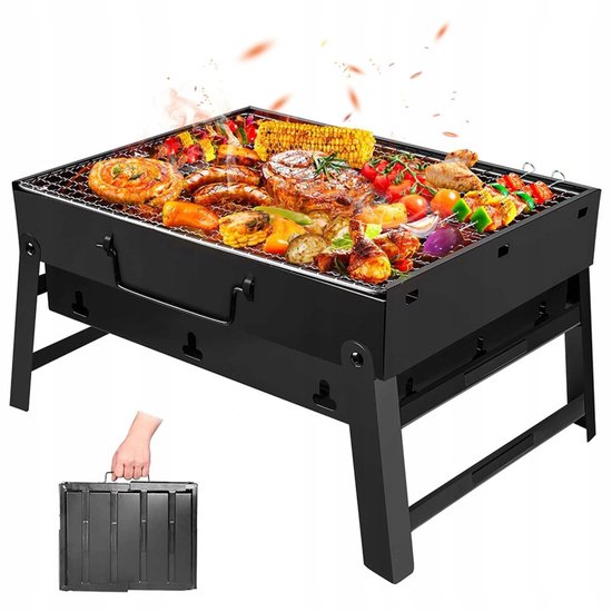 Draagbare Koolgrill in Kofferformaat - Compact en Opvouwbaar van Merkloos