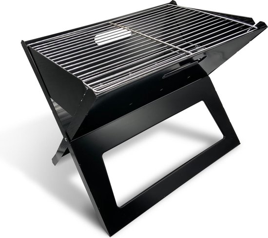 Draagbare opvouwbare grill met rooster - Zwart van Bo-Camp