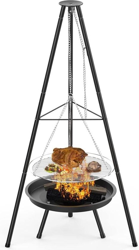 Driehoekige Grill BBQ - Draagbare Houtskool Rvs Vouwen - Camping Barbecue voor Picknicks Tuin Beach Party van Sportrock Campmen