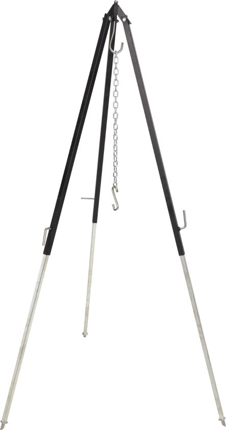 Driepoot Standaard voor Dutch Oven - 150cmH-incl. ketting en haak voor bevestiging van de Dutch oven van The Windmill