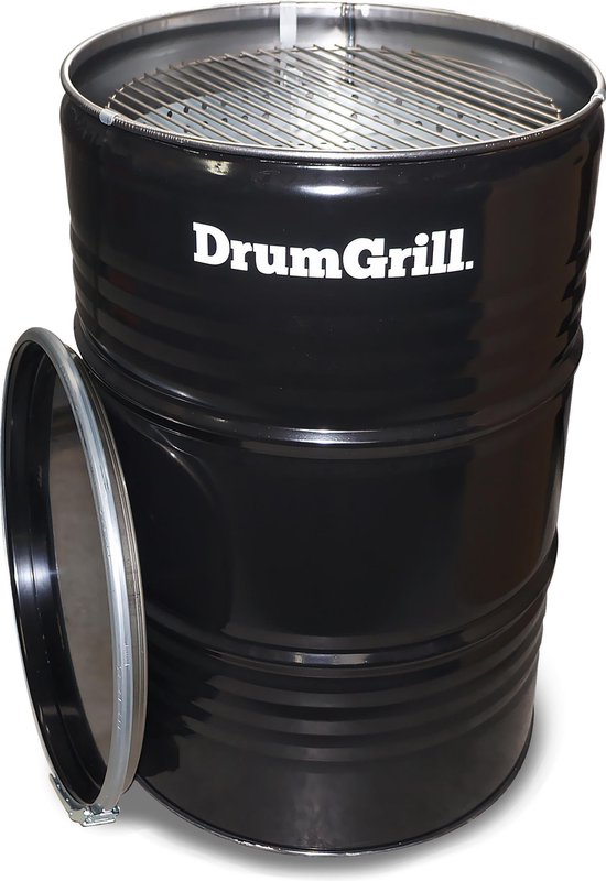 Drumgrill Big 200 Liter Barbecue, vuurkorf en statafel in één van Drumgrill