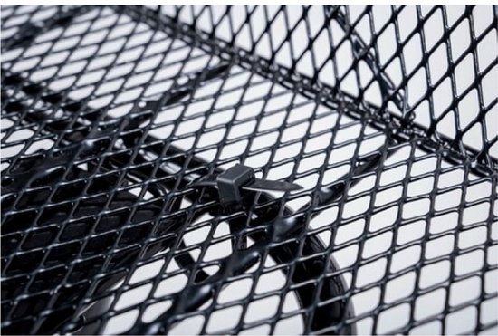 Dunlop Fietsmand - 13 Liter - Achterkant Fiets - Incl. Tyraps - Bevestiging zonder Gereedschap - Metaal - Zwart van Dunlop