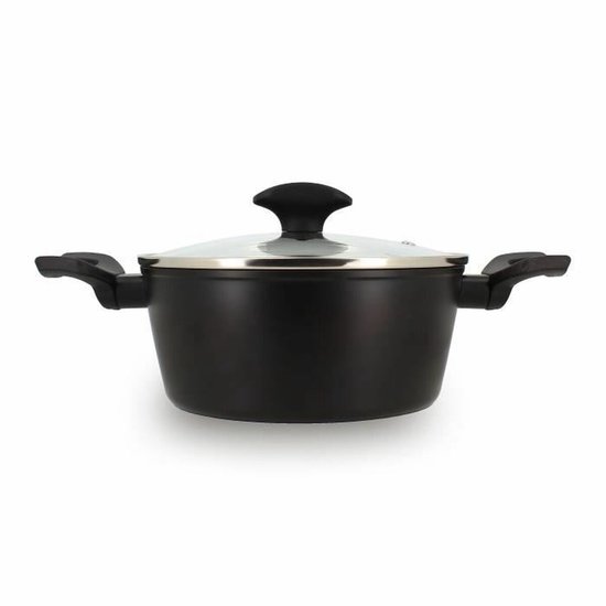 Dutch oven - MENASTYL - 6020646 - Gesmeed aluminium - 20 cm - Zwart - Geschikt voor alle warmtebronnen inclusief inductie van MENASTYL
