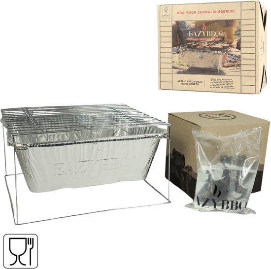 Eazy BBQ wegwerpbarbecue 30 cm van Merkloos