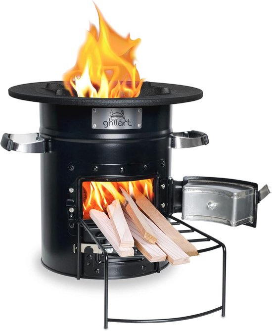 Efficiente Raketoven voor Buiten – Campingkooktoestel en Grill voor Dutch Oven van Merkloos