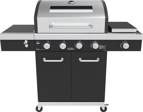 El Fuego Kingston 4.1 gasbarbecue met steakzone - LED knopverlichting - RVS - Zwart van El Fuego