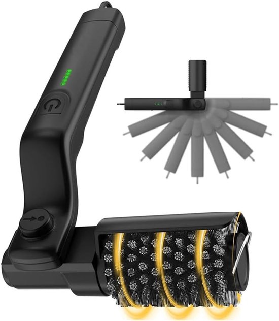 Electric Rotary Grill Brush for BBQ,3-Speed Power Steel BBQ Grill Brush,Up to 90 min Runtime Cleaning