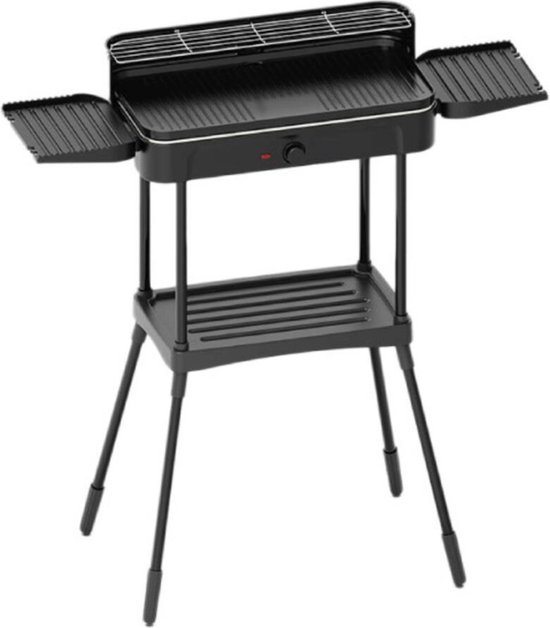 Elektrische Barbecue - Formaat Barbecue (LxBxH) 51x14x38 cm -  Staand - Zwart van Merkloos