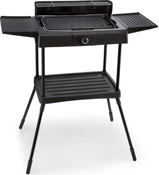 elektrische barbecue op pootjes 2000w zwart - kitchen chef - ksbbq1703 van Merkloos