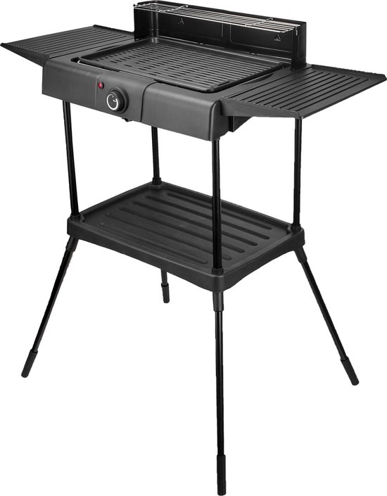 Elektrische Barbeque Grill en Vetopvangbak - Staande- en Tafel BBQ - 2000 Watt van Grandma Shark