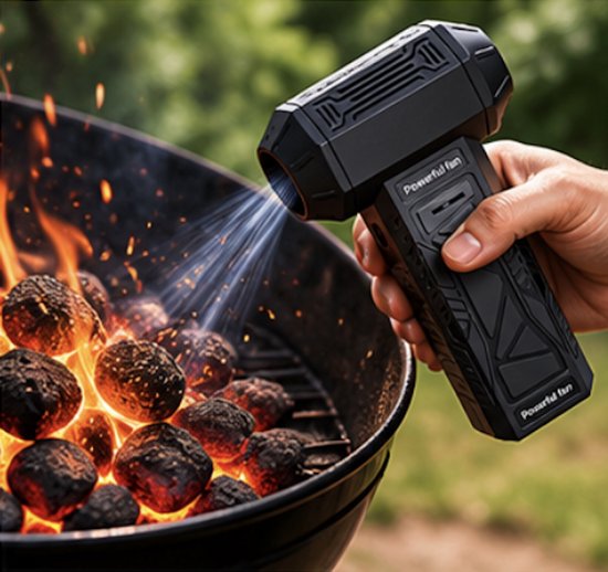 elektrische BBQ Ventilator - Vuurgolfbuis -Kamperen - Picknicken - BBQ - Zomer - Vakantie