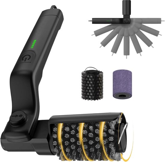 Elektrische roterende grillborstel - Verstelbare draadloze barbecueborstel | Grillreinigingsborstel - Staaldraad, PA66+30GF, Reiniging van zware olievlekken voor barbecuegrills, zwaar gereedschap zorg van Merkloos