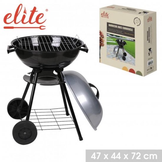 "ELITE" BARBECUE MET DEKSEL 47,5X44XH70CM van Merkloos