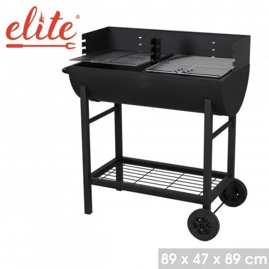 "ELITE" BARBECUE MET METALEN REK - 89 × 47 × H89 CM van Merkloos