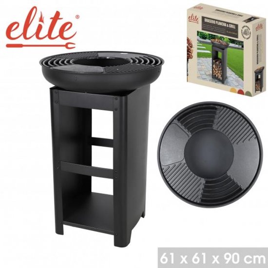 « ELITE » Barbecuegrill met houtopslag D61cm x H90 cm van Livin'outdoor