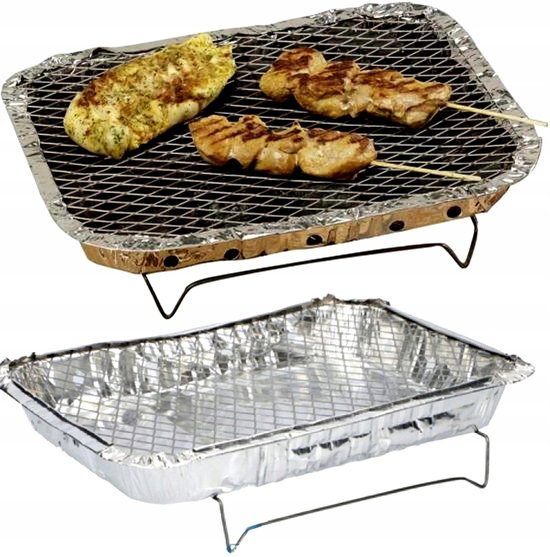 ENERO CAMP Wegwerp BBQ Grill Set 31x24 cm - Compleet voor Buiten van ENERO CAMP