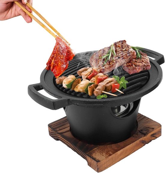 Enkele Portie Yakiniku Grill - Draagbare Mini Barbecue BBQ Grill - Kleine Houtskoolgrill - Japanse Koreaanse Stijl van Lumandi