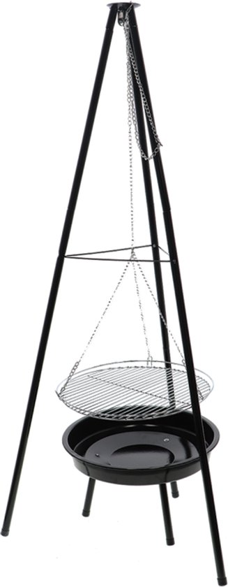 Esschert Design - BBQ vuurschaal met driepoot en grillrooster Authentiek buiten koken start hier!