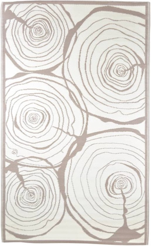 Esschert - Design - Buitenkleed - jaarringen - 240x150 - cm van Merkloos