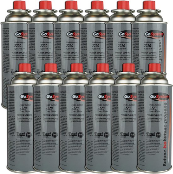 Eurocatch Gas Cartridge - Butaangas - Gasflessen - Gasbussen - Butaan Gasbussen - Navulling - 227g - 12 Stuks van Eurocatch