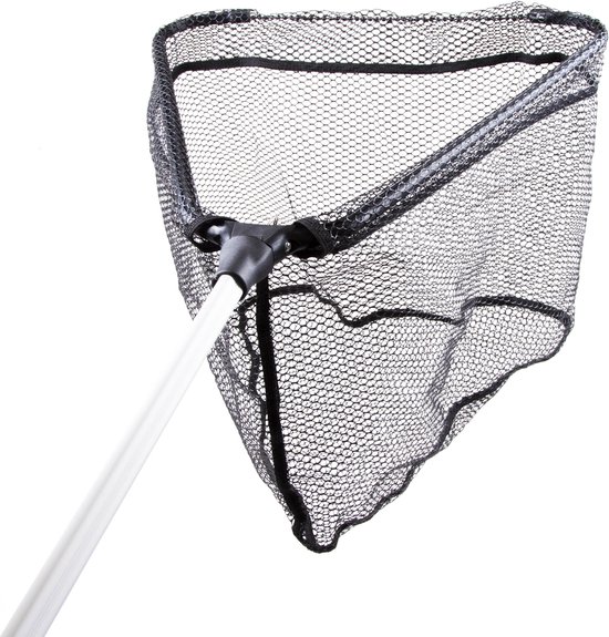 Eurocatch Landingnet Rubber - Schepnet - Visnet - 50x50 cm - Opklapbaar - Aluminium steel - Uitschuifbaar - 2m - Stevig van Eurocatch