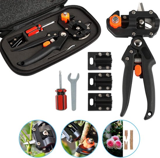 Famanu Enttigereedschapset, tuinsnoeischaar schaar kniptang entgereedschap kit, professionele tuingereedschap met omega-cut U-cut V-cut Ω voor plantentaktak, wijnstok, fruitbomen, bonsai van Famanu