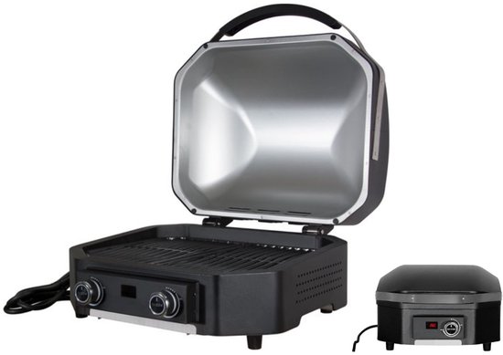 Fameilleur elektrische barbecue- 1700 Watt – Compact & Krachtig – Tot 350°C – Gietijzeren Grillrooster – BBQ voor Balkon, Tuin of Camping – Zwart – Snel op temperatuur – Geen Gas of Houtskool Nodig- grill- tafelgrill- tafel grill- tafelbarbecue- tafe