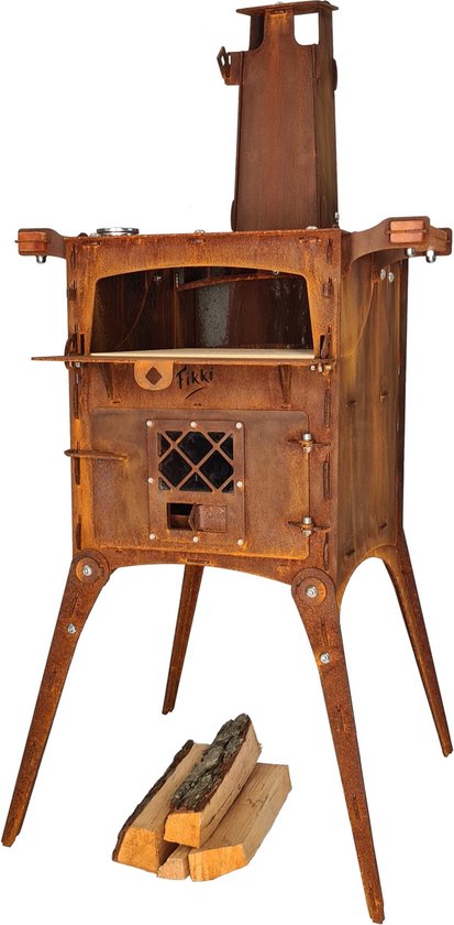 Fikki Outdoor Oven Compact - tuinhaard, barbecue, pizza oven in 1 van Merkloos