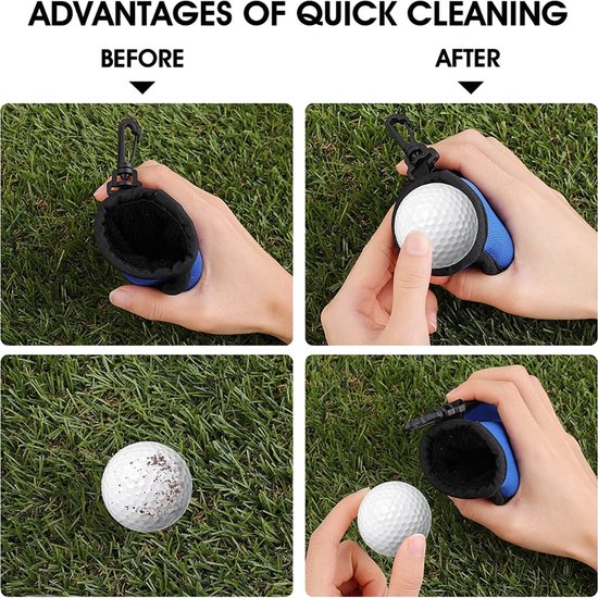 Finnacle - Maak uw golfballen glanzend schoon met de Finnacle Golfbal Washer - Zwart - Waterdicht - golfaccessoire van Finnacle