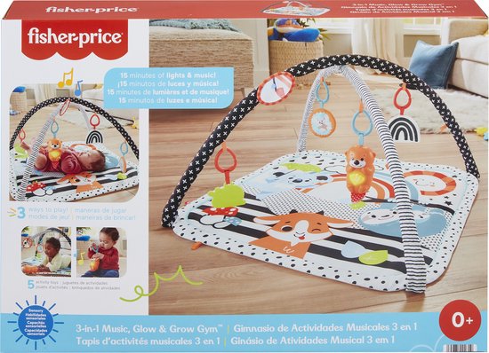 Fisher-Price Baby Muziek Gym 3 in 1 - Pasgeboren baby speelgoed van Fisher-Price