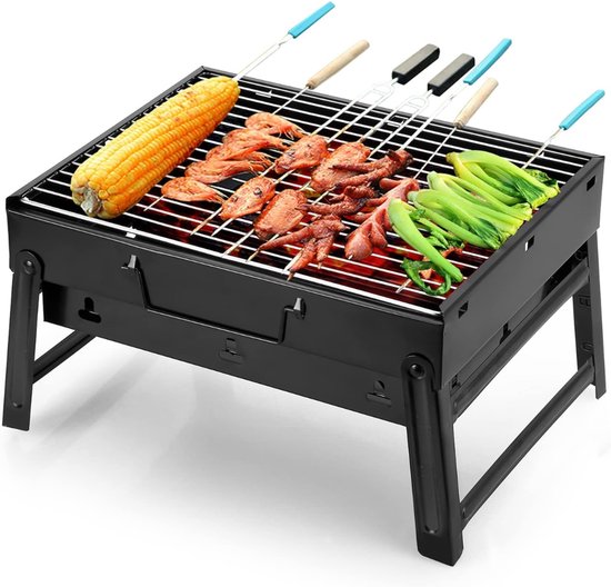Florixa® Tafel Bbq Houtskool - Weber Bbq -Boretti Bbq - Houtskool - Zwart - 27cm x 35cm x 24cm