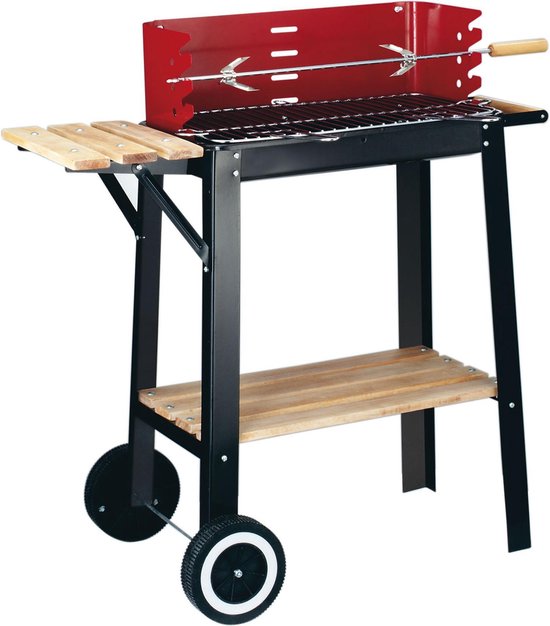 GARDEN GRILL WAGENMODEL - HOUTSKOOL BARBECUE van Garden Grill