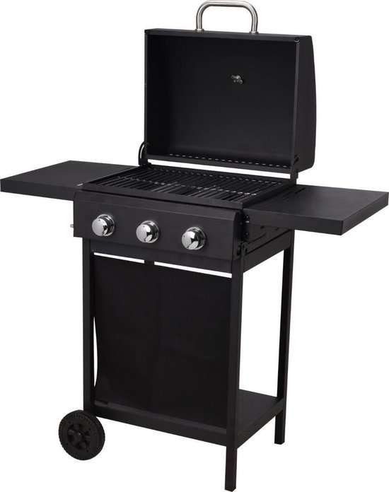 Gas Barbecue Vaggan 139 x 56,5 x 106 cm Black van Merkloos