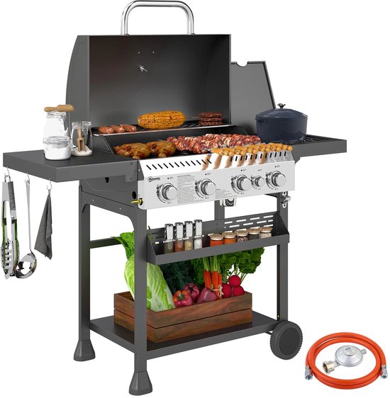 Gas BBQ 5 branders 135 x 55 x 103 cm van Merkloos