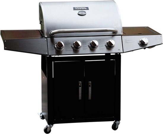 Gas BBQ gasbarbecue barbecue "Party 5" - 5 branders waarvan 1 zijbrander - 15,2 kW van Firefriend