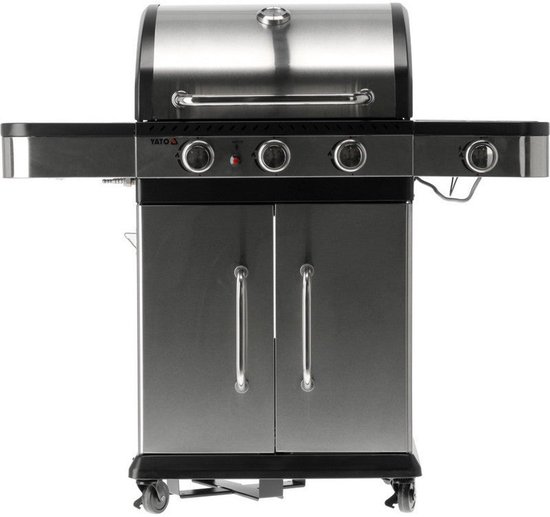 Gasbarbecue – Gas Grill – Buitenbarbecue – Terrasbarbecue – BBQ – 3+1 Branders – Roestvrij Staal – 11,2 kW Vermogen van MAXXgarden