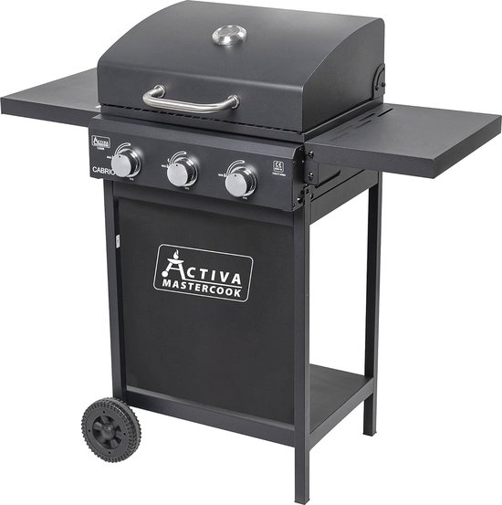 Gasbarbecue met 3 branders en verchroomd grillrooster – 8,1 kW van BBQ Academie