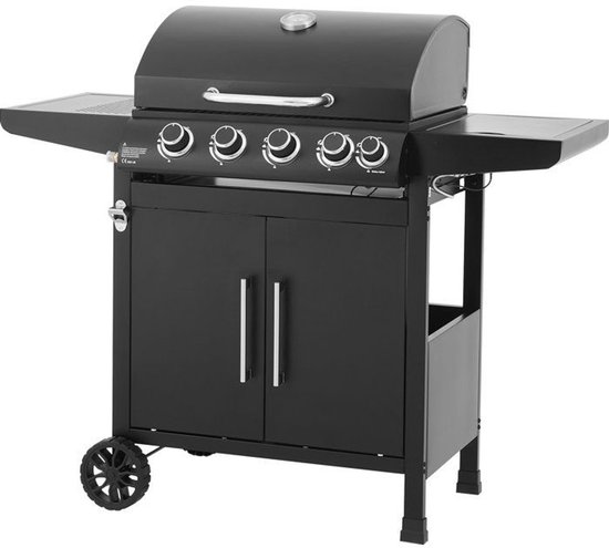 Gasbarbecue - Paarl - 4 branders - Hoofdkookoppervlak: 60 x 42 cm - Warmhoudrek - Staal van Merkloos