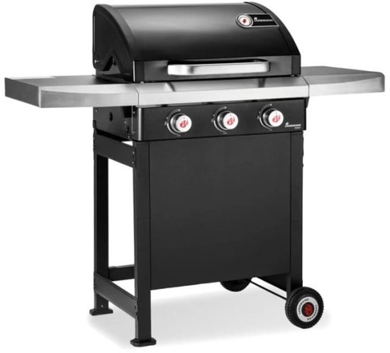 GasBBQ Landmann Trexon PTS 3.1 Zwart - 4 branders - Inclusief gasslang - Gas bbq barbecue van Landmann